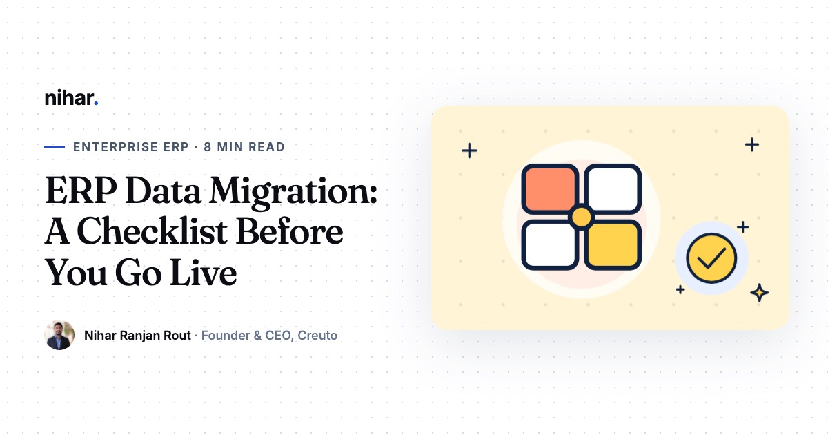 ERP data migration checklist for moving off spreadsheets and old systems