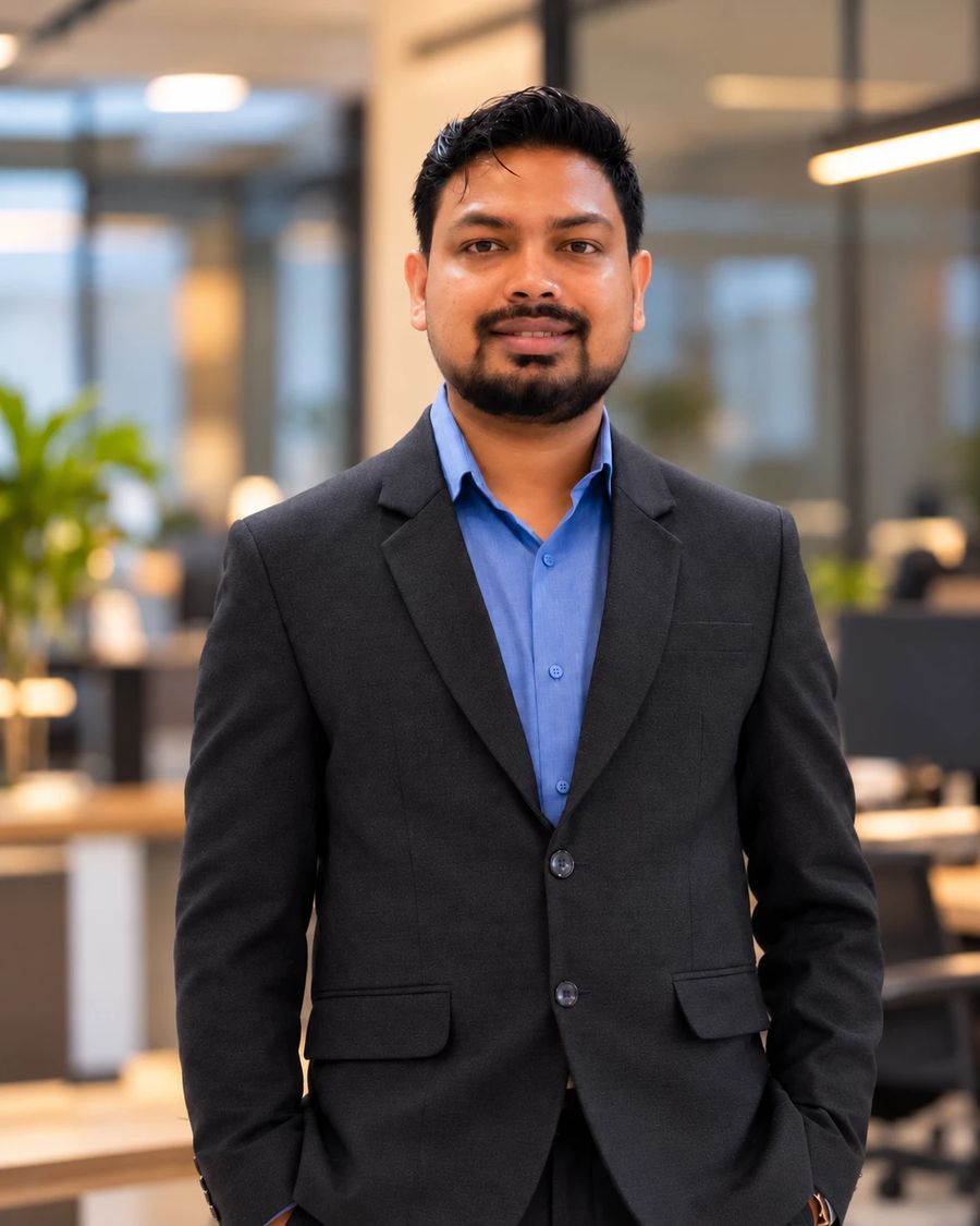 Nihar Ranjan Rout, Founder & CEO of Creuto, in the office