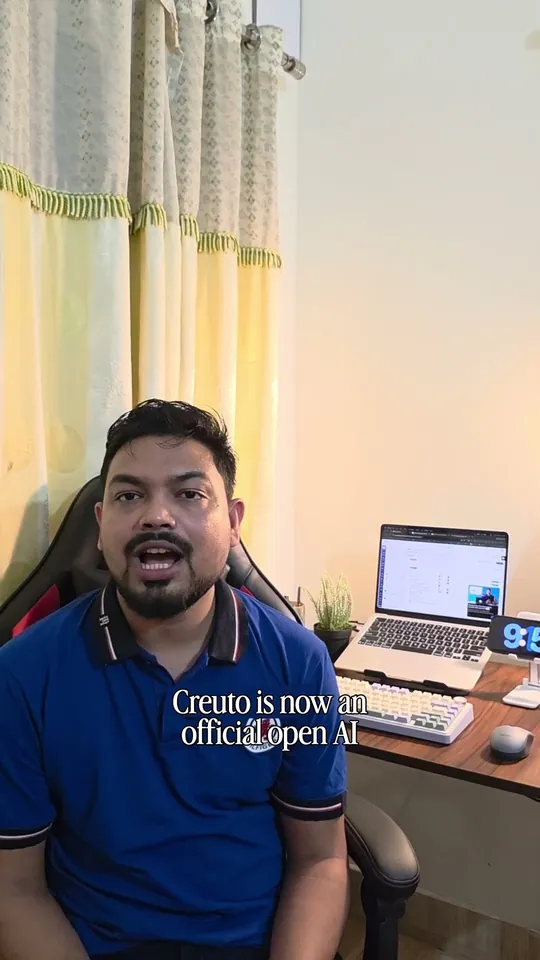 Nihar Ranjan Rout announcing that Creuto is now an OpenAI Select Partner