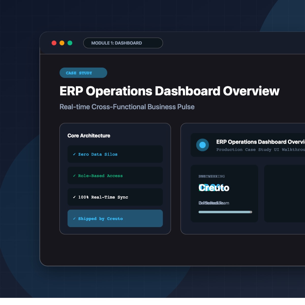 Operations Dashboard Overview — End-to-End Custom ERP for Manufacturing Operations